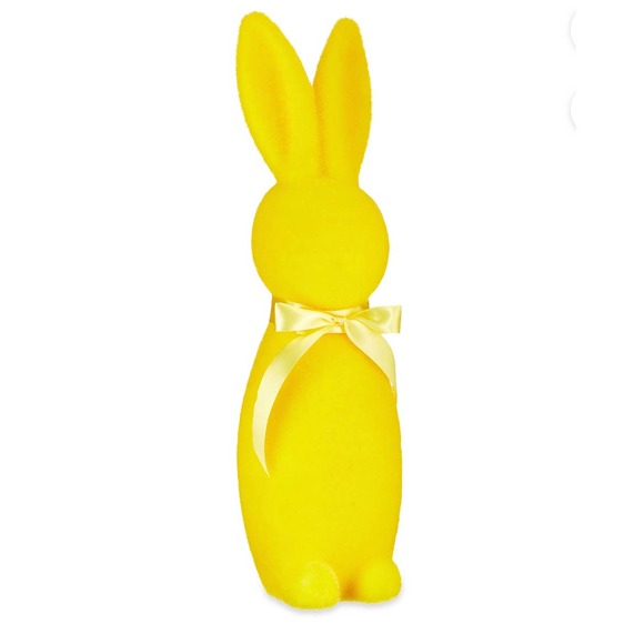 Flocked bunny, flocked bunny rabbit, flocked Easter bunny - Picture 1 of 1